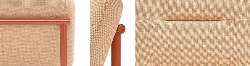 Chroma lounge armless detail collages