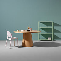 April - White Chair with Penna Table and Shelf