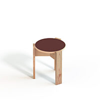 Kino Stool - Forbo Top, Burgundy