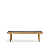 Maru Three Slat Bench, 66"W - Ash, Long Pad