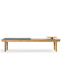 Maru Three Slat Bench, 86"W - Ash, Pad, Table