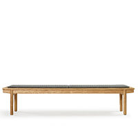 Maru Three Slat Bench, 86"W - Ash, Pads