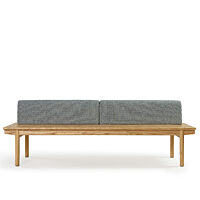 Maru Five Slat Bench - Ash, Bolsters