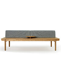 Maru Seven Slat Bench - Ash, Bolsters, Table