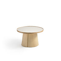 Penna Large Round Table - Clear over Ash