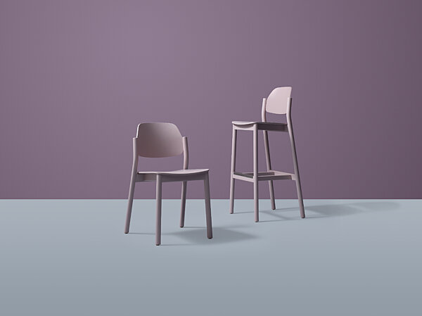 April - Pink Chair and Bar Stool
