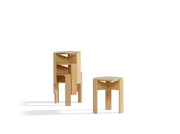 Kino Stool - Single & 3-Stack, Ash