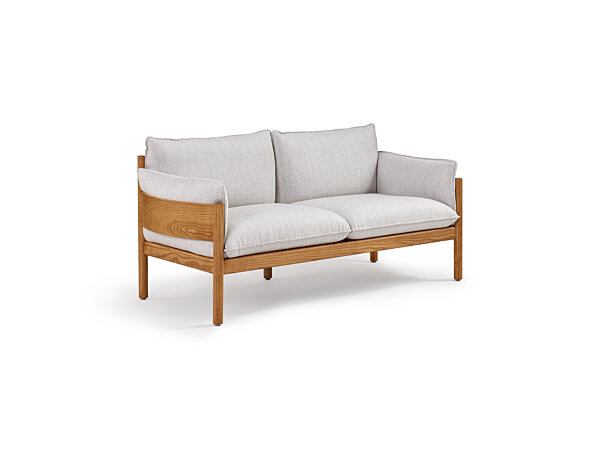 Rolo Loveseat - White, Ash