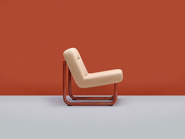 Chroma Armless Lounge - Copper Red Matte