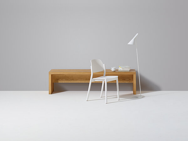 April - White Chair with Desk