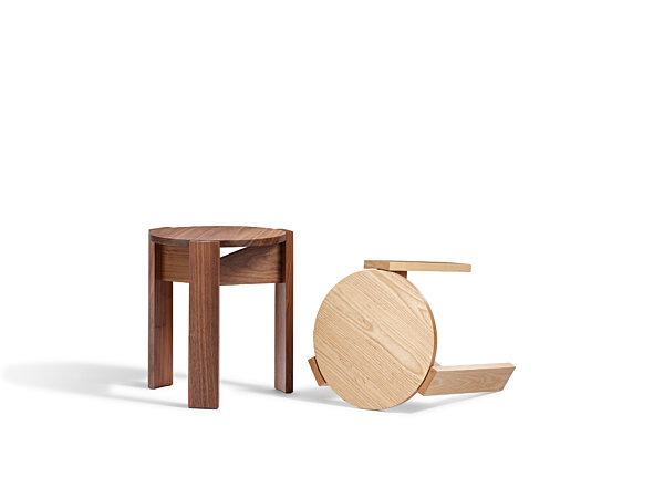 Kino Stool - Ash and Walnut
