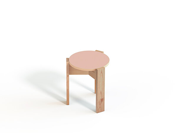 Kino Stool - Forbo Top, Powder