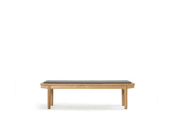 Maru Three Slat Bench, 66"W - Ash, Long Pad