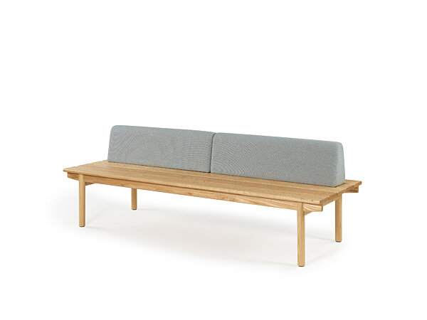 Maru Five Slat Bench - Ash, Bolsters