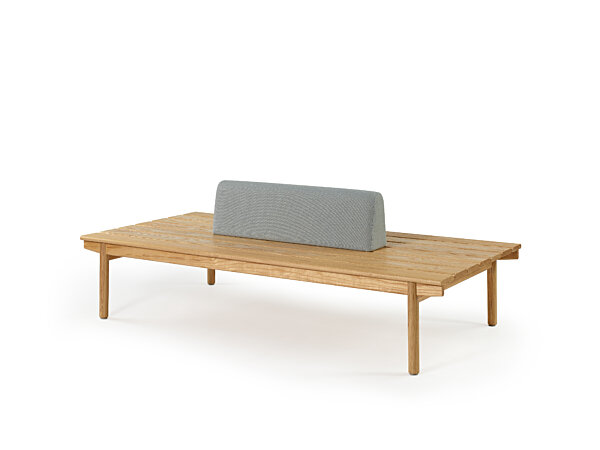Maru Seven Slat Bench - Ash, Bolster