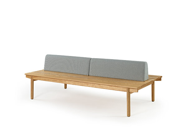 Maru Seven Slat Bench - Ash, Bolsters