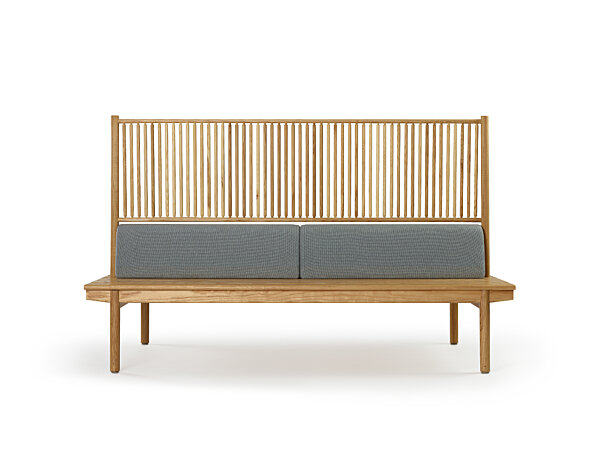 Maru Seven Slat Bench - Ash, Bolsters, Partition