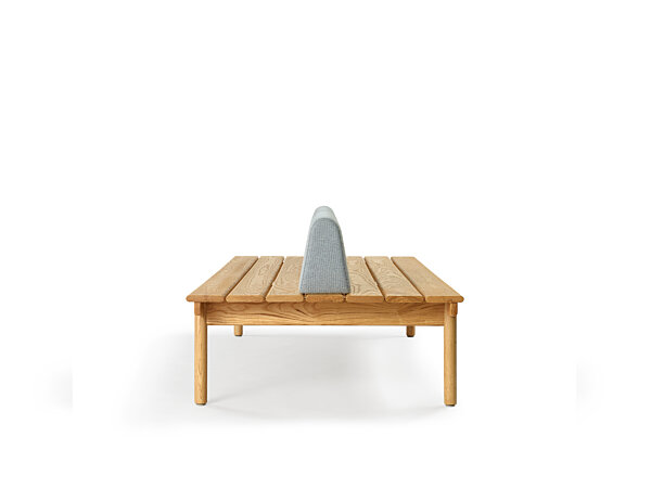 Maru Seven Slat Bench - Ash, Bolster