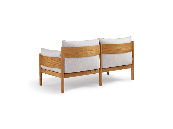 Rolo Loveseat - White, Ash