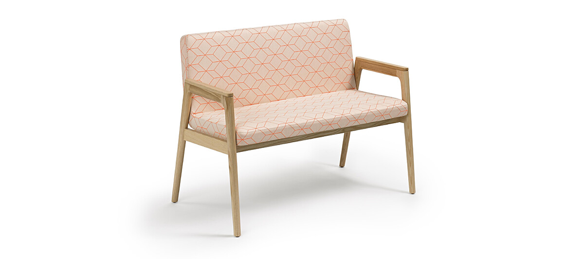 Prose Settee - Clear over Ash