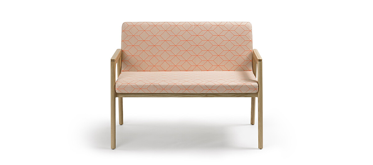 Prose Settee - Clear over Ash