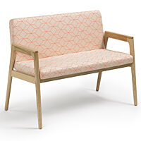 Prose Settee - Clear over Ash