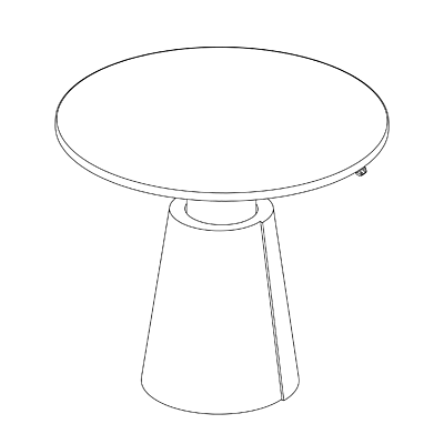 Height Adj Cafe Table